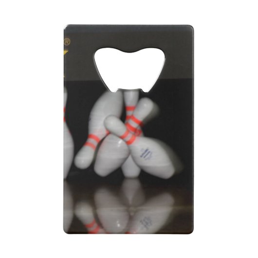 ボーリングボトルオープナー クレジットカード栓抜き (正面)