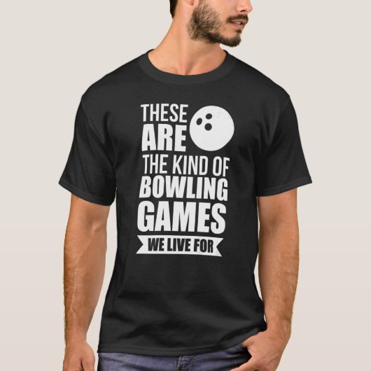ボーリングボーリングプレーヤーの種類 Tシャツ (正面)