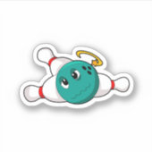 ボーリングボーリングボールボーリングピン シール (正面)