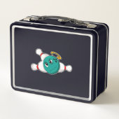 ボーリングボーリングボールボーリングピン メタルランチボックス (裏面)