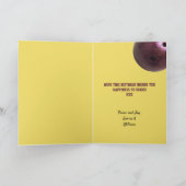 ボーリングボールあなたの名前と年の誕生日を追加 カード (内部)