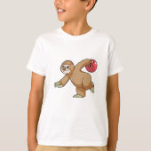 ボーリングボールでボーリングを投げる Tシャツ (正面)