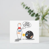 ボーリングボールとピンは私の背中を望んでいる ポストカード (スタンド正面)