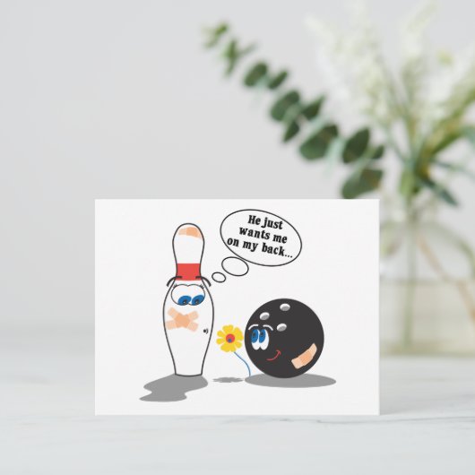 ボーリングボールとピンは私の背中を望んでいる ポストカード (スタンド正面)