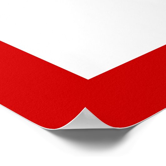 ボーリングボールとピン黒の赤カスタムいボール ポスター (角)