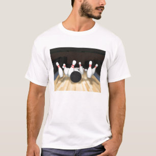ボーリングボールとピン:3Dモデル: Tシャツ
