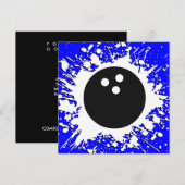 ボーリングボールのスプラッツ 招待状 (正面/裏面)