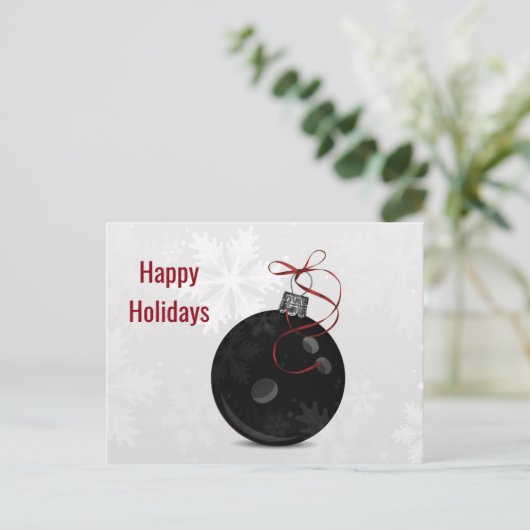 ボーリングボールの休日の挨拶 シーズンポストカード (スタンド正面)