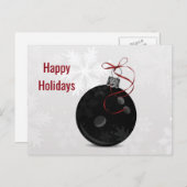 ボーリングボールの休日の挨拶 シーズンポストカード (正面/裏面)