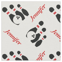 ボーリングボールの黒い赤いピンと名前パーソナライズされた