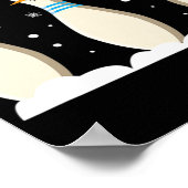 ボーリングボールクリスマスボーリングピンサンタハットギフト ポスター (角)