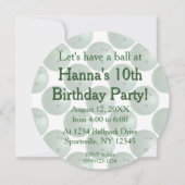 ボーリングボールグリーンパーティの招待状 招待状 (裏面)