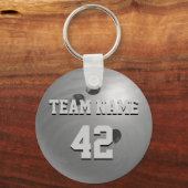 ボーリングボールグレー キーホルダー (正面)