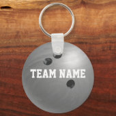 ボーリングボールグレー キーホルダー (正面)