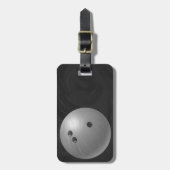 ボーリングボールグレー ラゲッジタグ (正面縦)