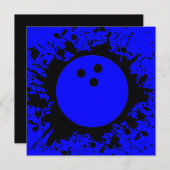 ボーリングボールスプラッツ 招待状 (正面/裏面)