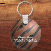 ボーリングボールタイガーオレンジ キーホルダー (正面)