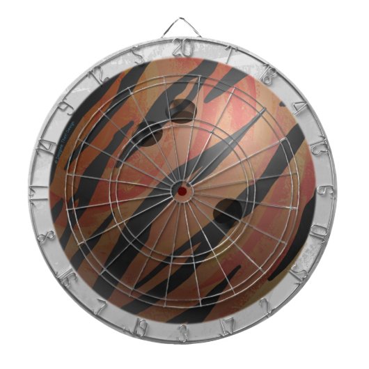 ボーリングボールタイガーオレンジ ダーツボード (正面)