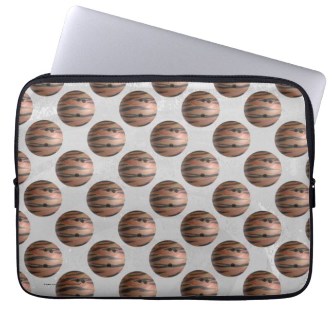 ボーリングボールタイガーオレンジ ラップトップスリーブ (正面)