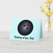 ボーリングボールハッピー・ファザーズ・デイ カード (黄色い花)