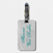 ボーリングボールブルー ラゲッジタグ (裏面縦)