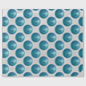 ボーリングボールブルー ラッピングペーパー (フラット)