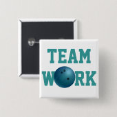 ボーリングボールブルー 缶バッジ (正面&裏面)