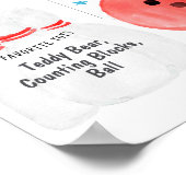 ボーリングボールマイルストーン統計バースデーパーティー ポスター (角)