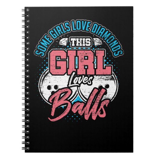 ボーリングボール女性299ボーリングボール ノートブック (正面)
