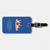 ボーリングボール打ち上げスキットルパーソナライズ ラゲッジタグ (正面横)