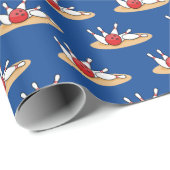 ボーリングボール打ち上げスキットルパーソナライズ ラッピングペーパー (ロールコーナー)