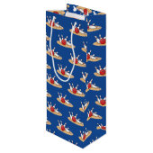 ボーリングボール打撃スキットルパターン ワインギフトバッグ (裏面アングル)