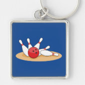 ボーリングボール打撃スキットル キーホルダー (正面)