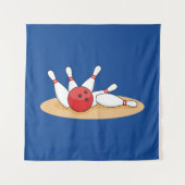 ボーリングボール打撃スキットル タペストリー (正面)