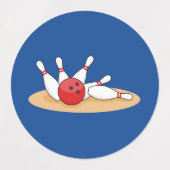 ボーリングボール打撃スキットル ラベル (デザイン1)