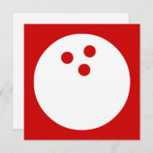 ボーリングボール:色のカスタマイズ 招待状 (正面/裏面)