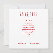 ボーリングボール:色のカスタマイズ 招待状 (裏面)