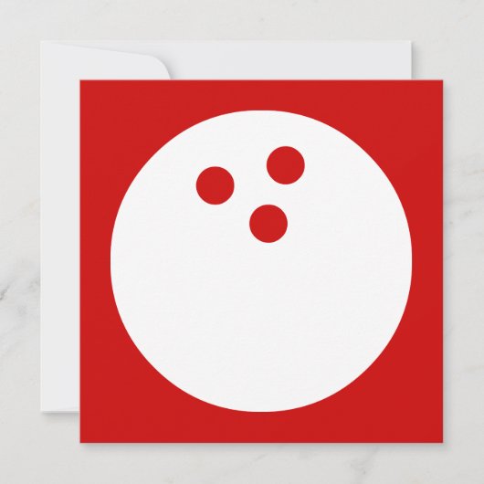 ボーリングボール:色のカスタマイズ 招待状 (正面)