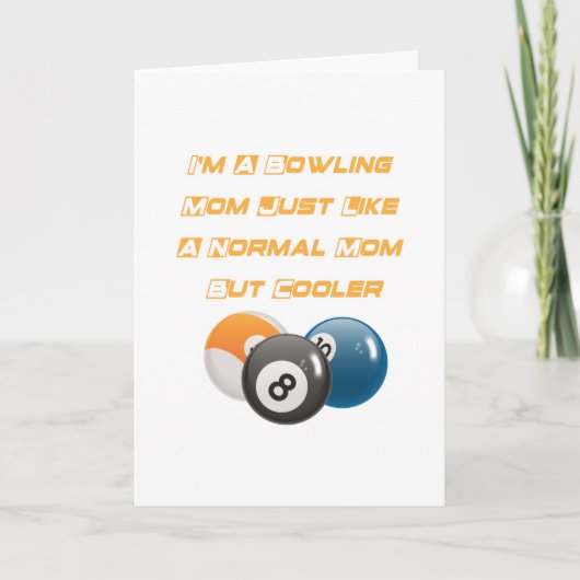 ボーリングママおもしろいザーデイギフトプレーヤーボーリング カード (正面)