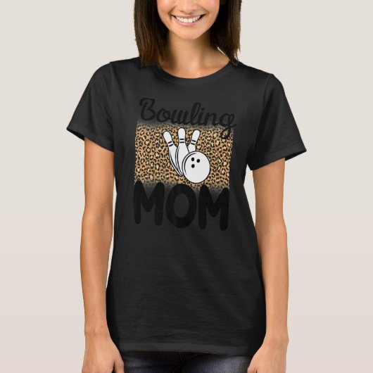 ボーリングママ選手レディースゲームのママ Tシャツ (正面)