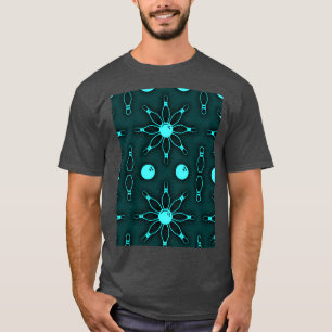 ボーリングライトブルーシームレス壁紙T Tシャツ