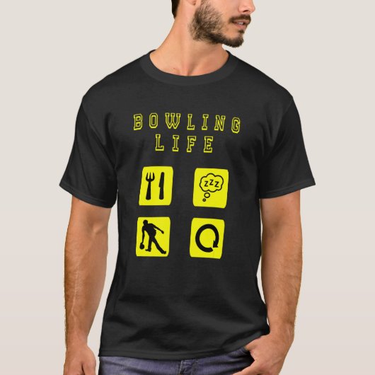 ボーリングライフボウリングをする人、 クリケットの投手愛 Tシャツ (正面)