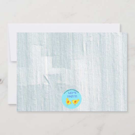 ボーリングラッキーレインボーストライクバースデーパーティー招待状 招待状 (裏面)