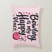 ボーリングラバーカワイイレトロエステティックスポーツデザイン アクセントクッション (裏面(縦))