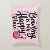 ボーリングラバーカワイイレトロエステティックスポーツデザイン アクセントクッション (正面(垂直))