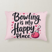 ボーリングラバーカワイイレトロエステティックスポーツデザイン アクセントクッション (裏面)