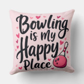 ボーリングラバーカワイイレトロエステティックスポーツデザイン クッション (裏面)