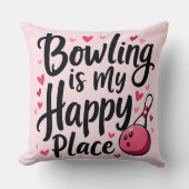 ボーリングラバーカワイイレトロエステティックスポーツデザイン クッション (正面)