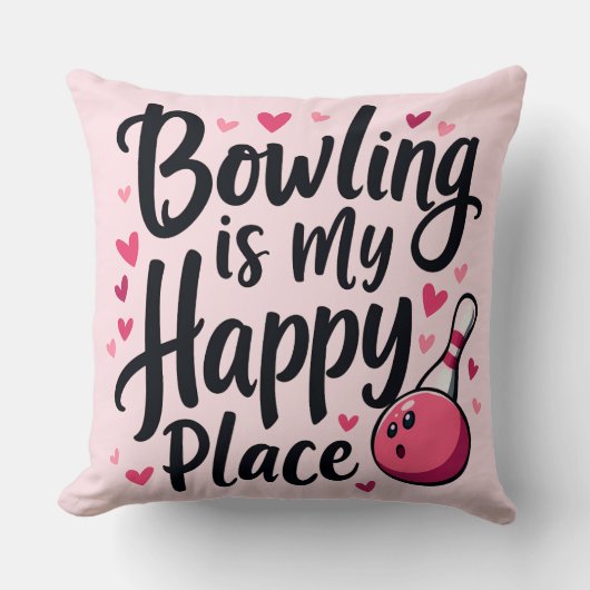 ボーリングラバーカワイイレトロエステティックスポーツデザイン クッション (正面)