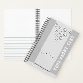 ボーリングレーンと溝カスタム文字前面と背面 ノートブック (内側)